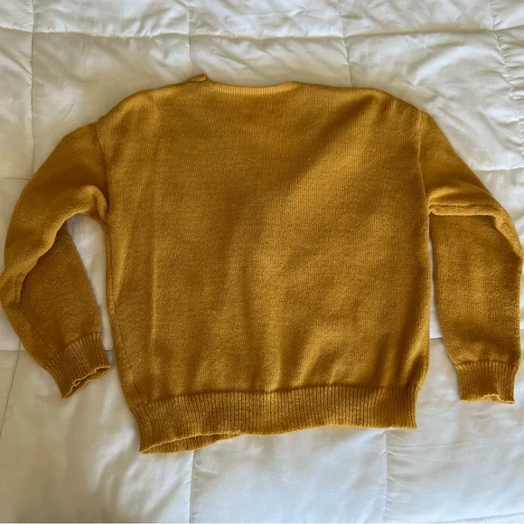 Mustard Cardigan with Daisy Embroidery - Picture 4 of 5